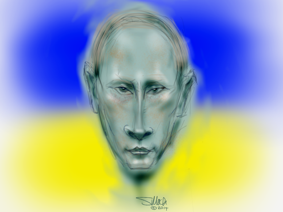 Putin Over the Ukraine 6x8